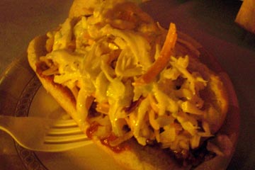 Chili dog with slaw