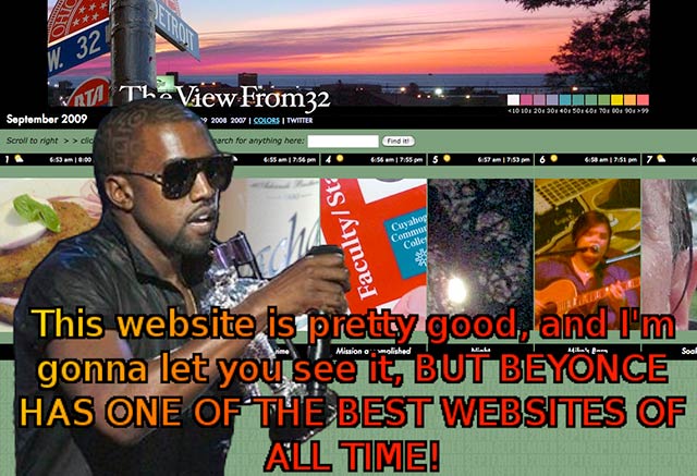 Kanye West's opinion of my website