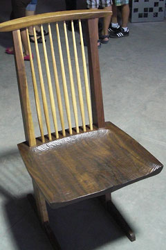 Handmade wooden chair.