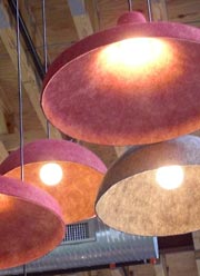 Handmade felt hanging lights