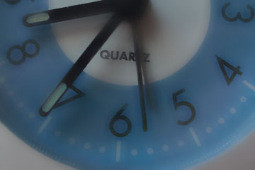 Slightly blurred clock face