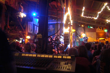 Interior of Mike's Barn during concert