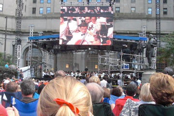 Cleveland Orchestra performing at  Public Square