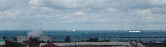 View of Lake Erie from West 32 and Detroit Ave.