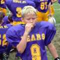 Xavier in football uniform