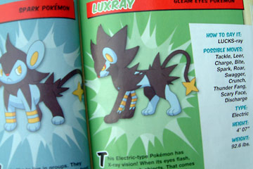 Typical pages from the Pokemon Handbook